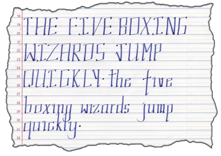 Basic calligraphy sample